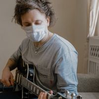 Soft light on woman during evening practice